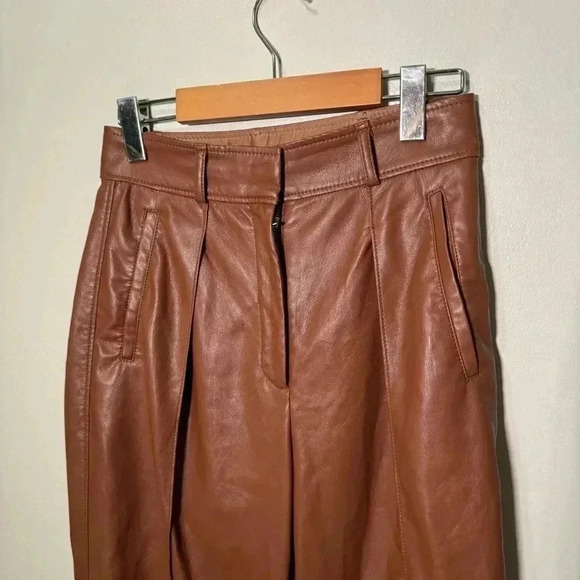 Babaton faux leather trouser pant 4 - Picture 3 of 6